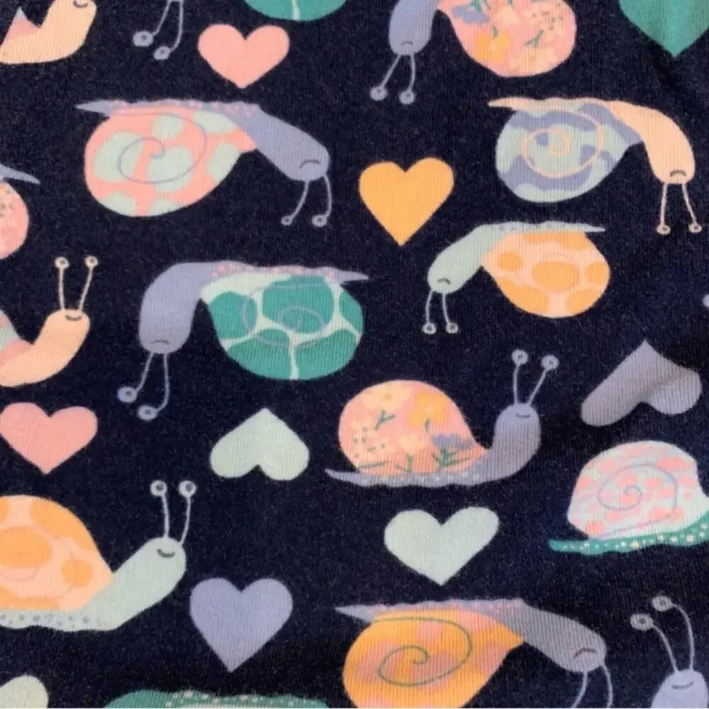 Carter’s Pink Snails Matching Pajama Shorts Set Navy Blue 24 months